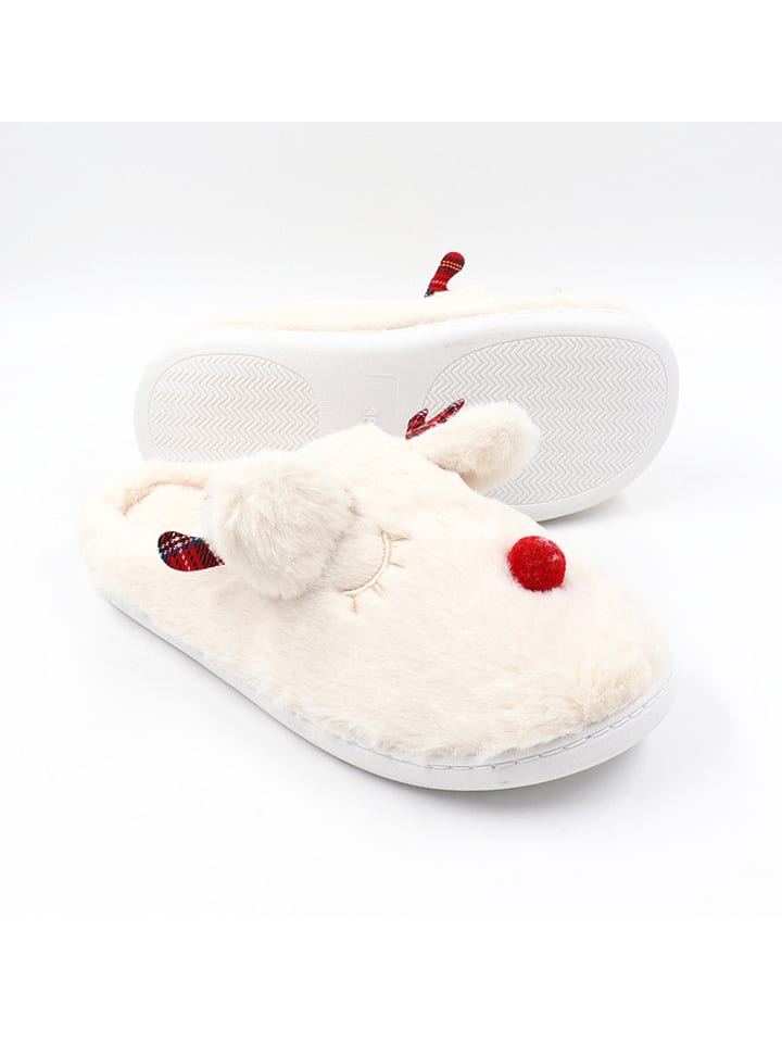 Confly Hausschuhe in Creme günstig kaufen