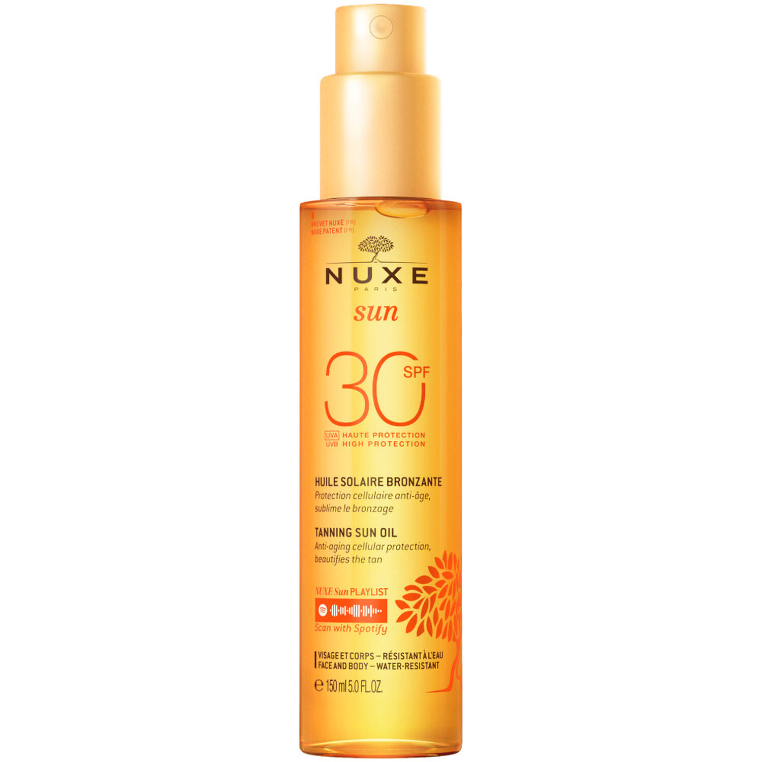 Nuxe Huile solaire bronzante haute protection SPF30 Nuxe Sun - Tous types de peaux - 150ml