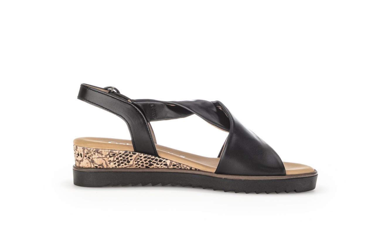 GABOR Komfort Sandalen schwarz Gabor Comfort Keilsandalette 42.751.27sc