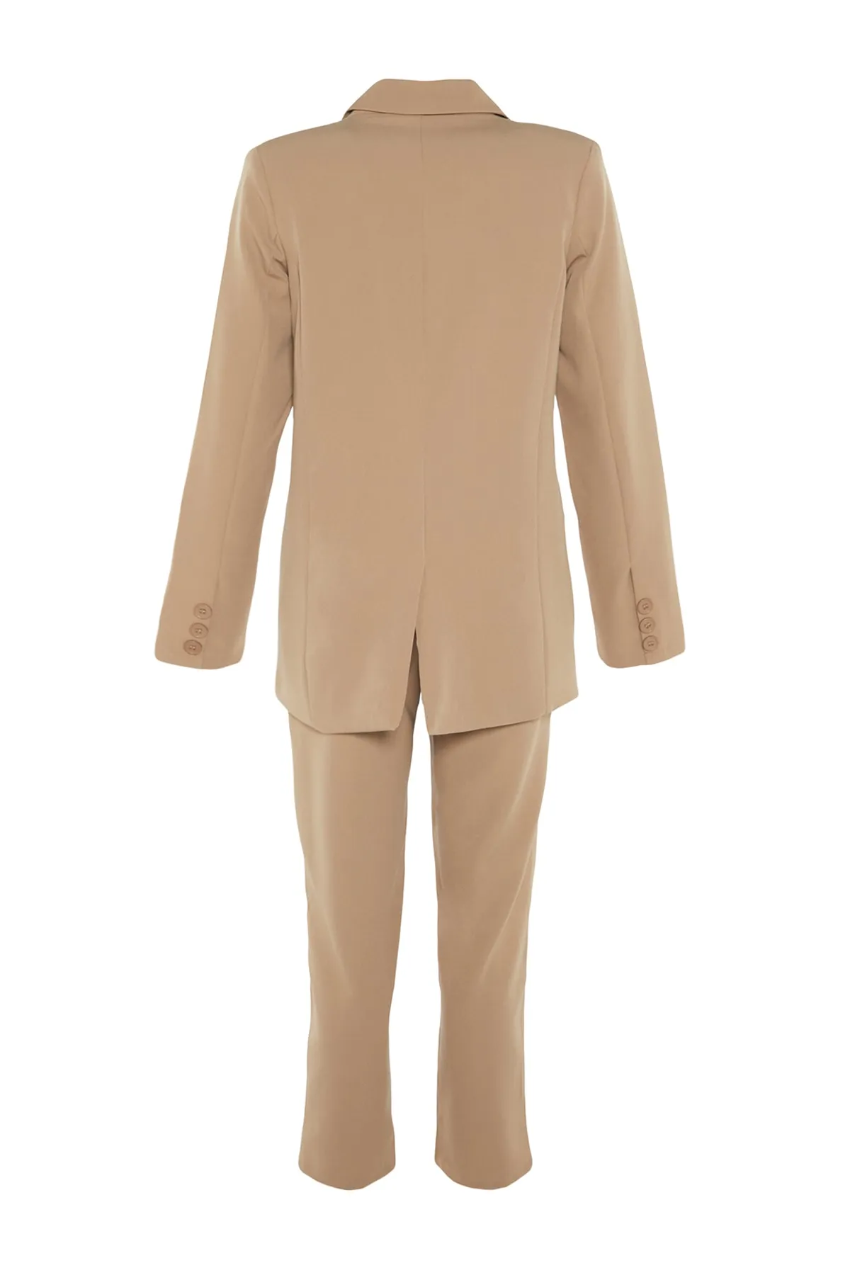 Trendyol Modest  Nerzfarbenes Blazer-Jacken-Hosen-Set aus gewebtem Oberteil und Unterteil TCTAW23US00132