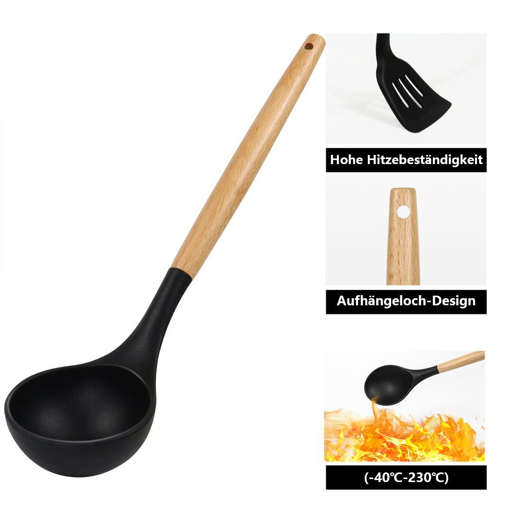 iceagle Kochbesteck-Set Silikon Kochgeschirr Set, Küchengerät 34 Stück