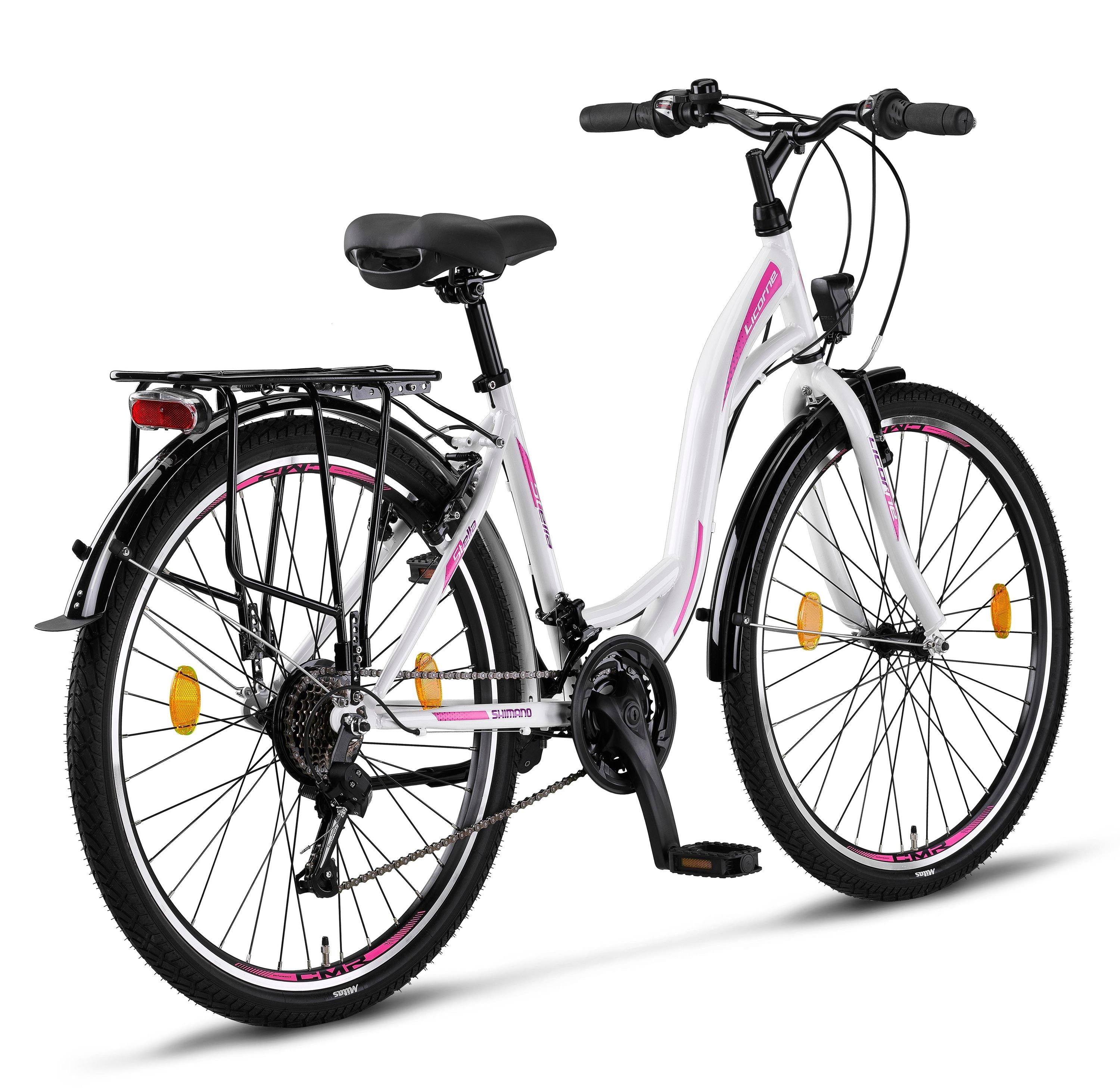 Licorne Bike Cityrad Licorne Bike Stella Premium City Bike in 24, 26 und 28 Zoll, 21 Gang