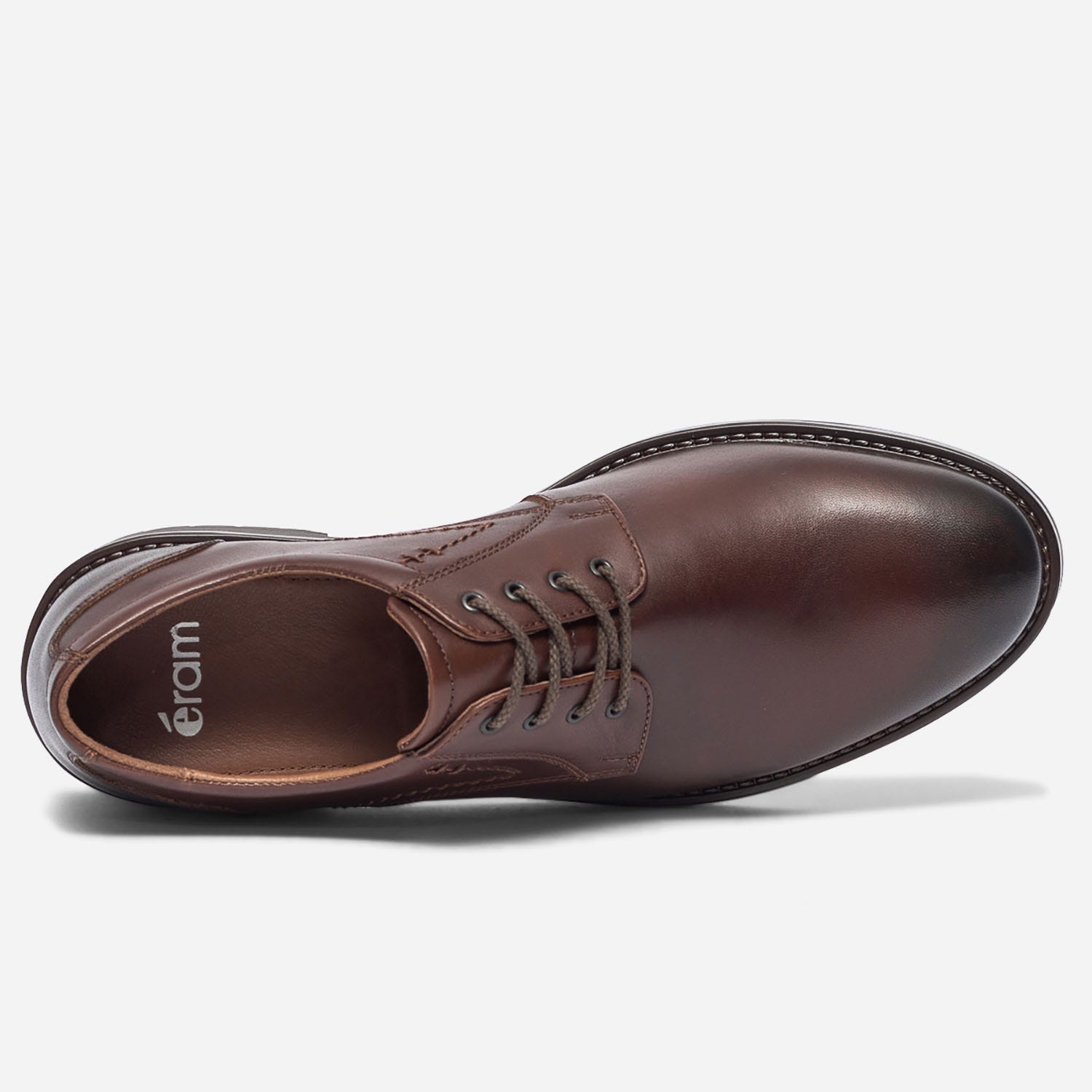 Derby confort marron en cuir