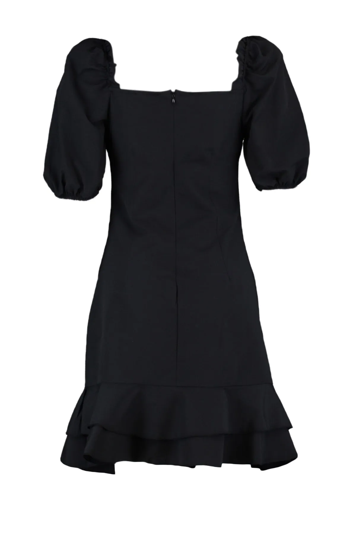Trendyol Collection  Schwarzes, detailliertes Webkleid mit Kragen TWOSS21EL1958