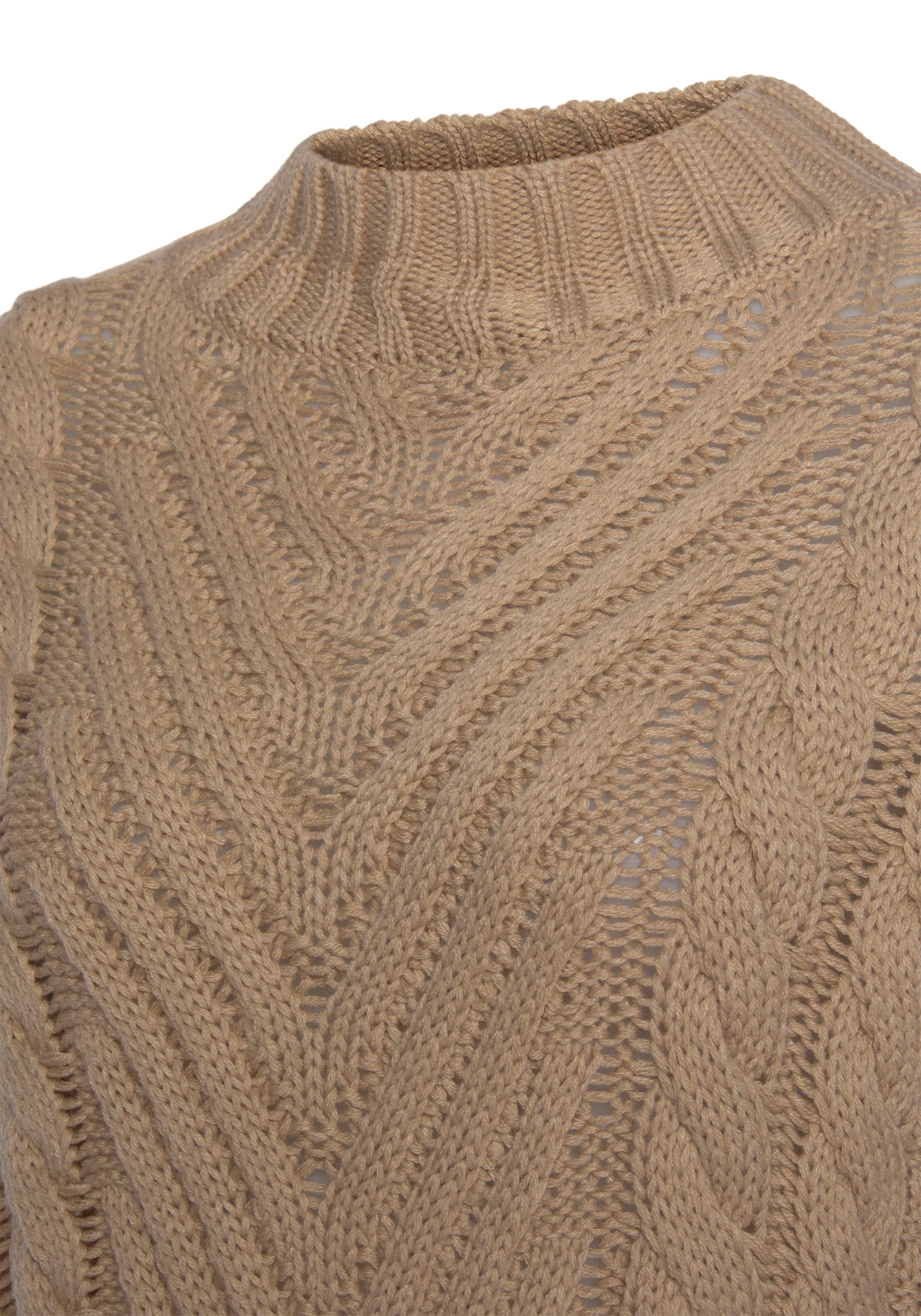 LASCANA Stehkragenpullover mit aufwendigem Strickmuster