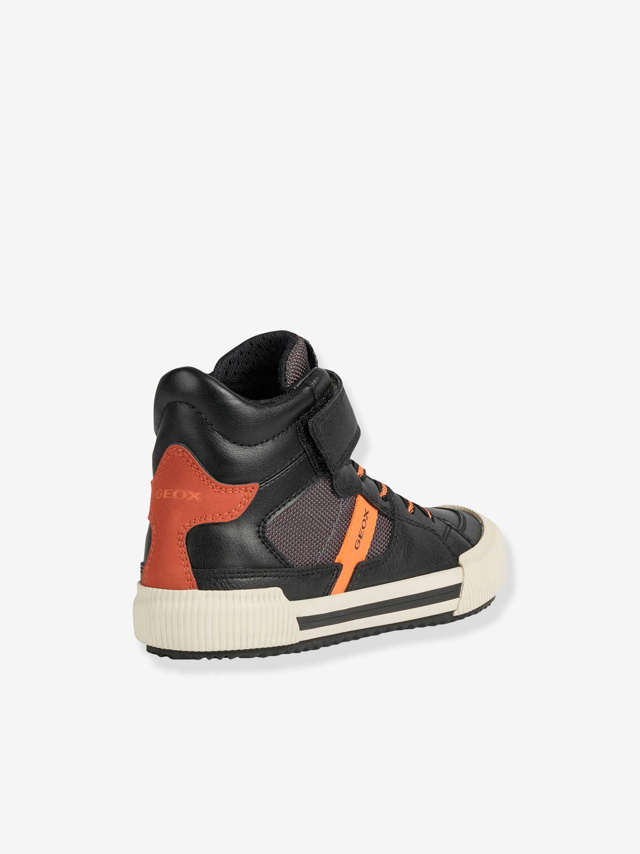 Baskets MID garçon J Alonisso Boy B-GBK GEOX® noir orange