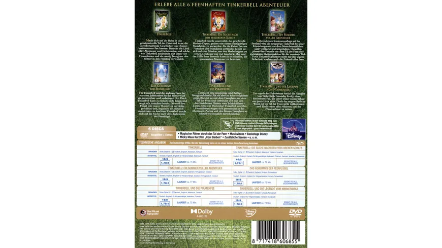 Die TinkerBell - Kollektion  [6 DVDs]