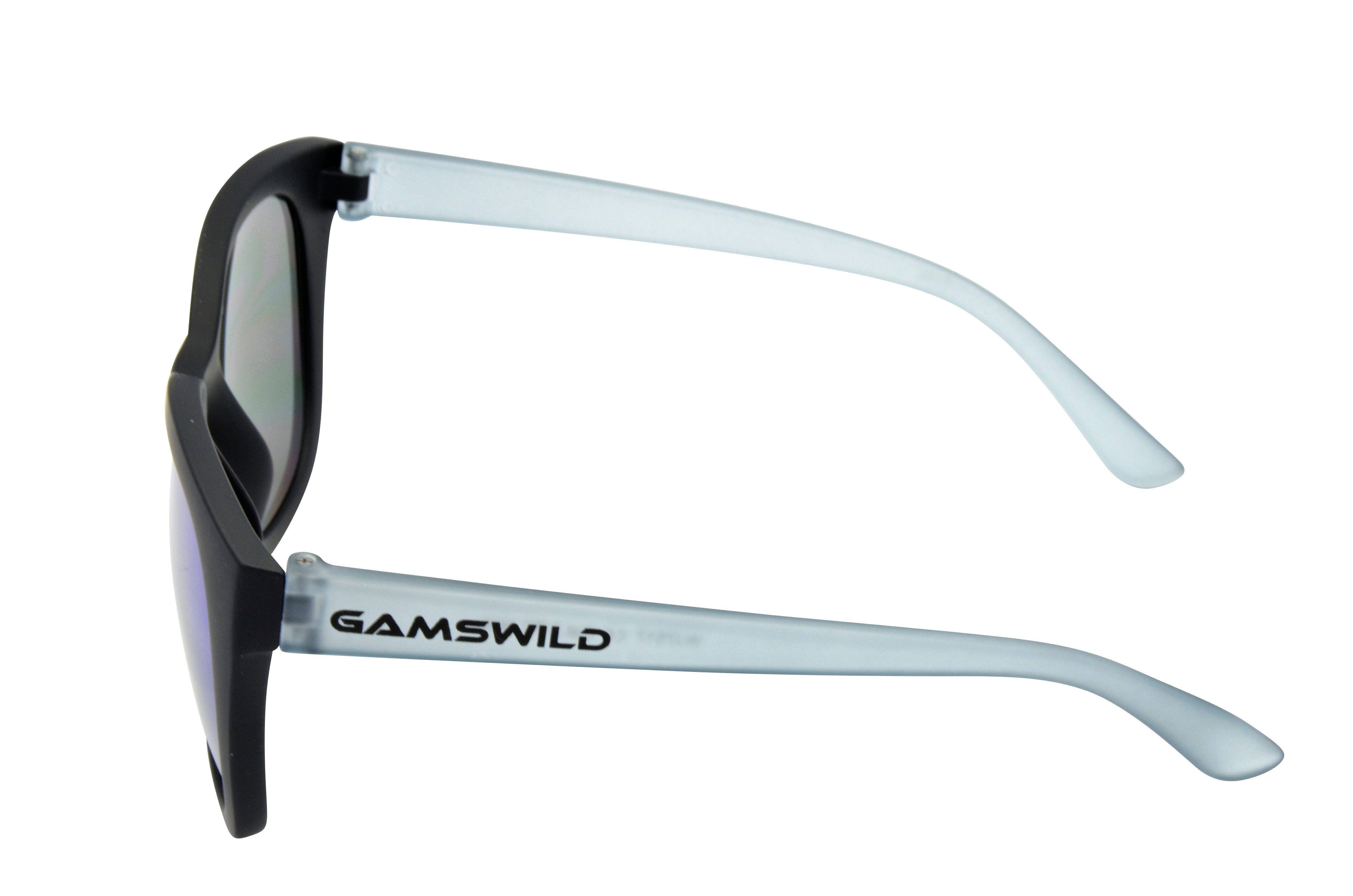 Gamswild Sonnenbrille WJ7517 GAMSKIDS Jugendbrille 8-18 Jahre Kinderbrille Mädchen Damen kids Unisex, blau, pink, grau halbtransparenter Rahmen
