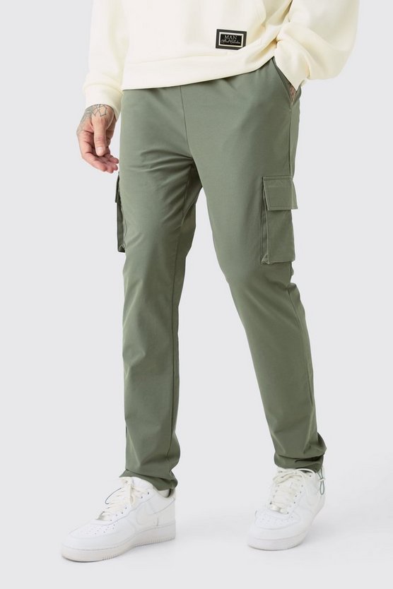 Tall elastische Skinny Stretch Cargo-Hose