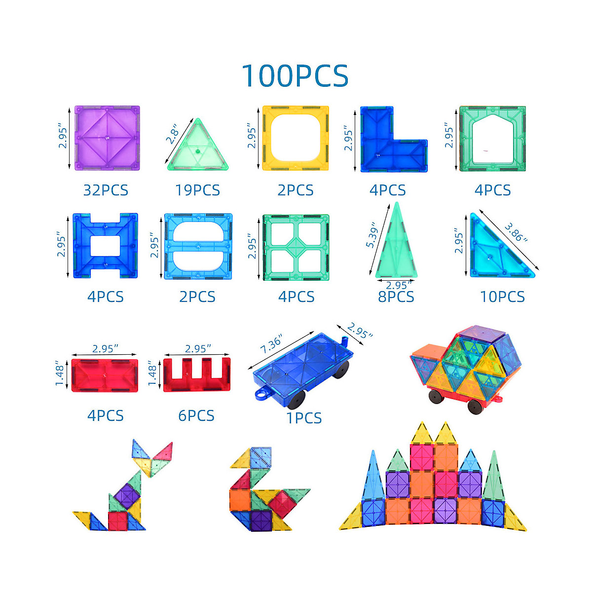 Magnetische Bricks Bausteine Set Konstruktor Spiele Magnet Designer