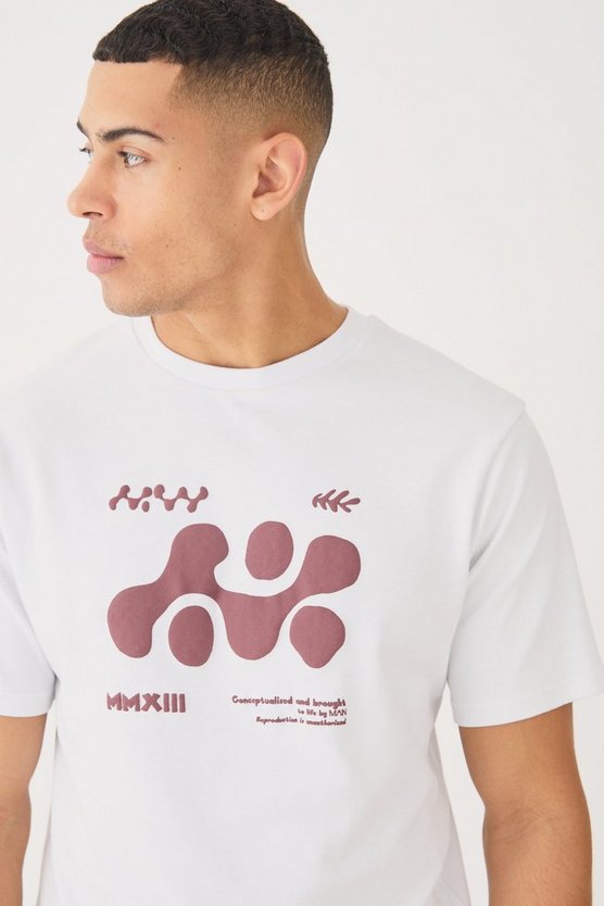 T-Shirt mit abstraktem Print