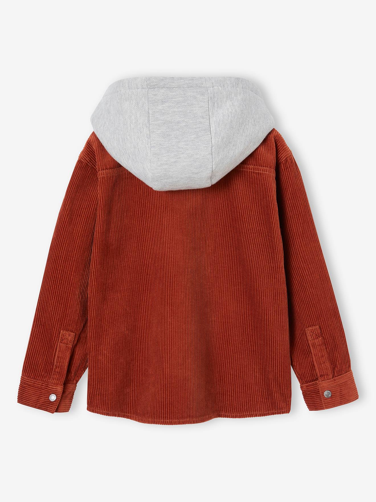 Vertbaudet Jungen Overshirt mit Kapuze - rost