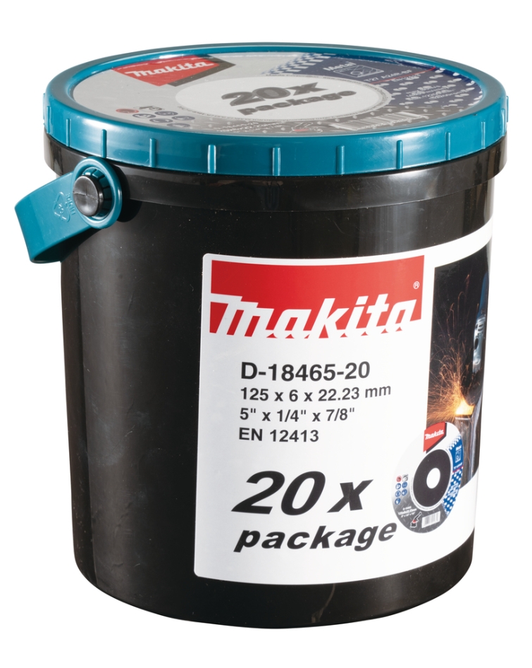 Disc de debavurare Makita Accessories D-18465-20, oțel, 125 x 22,23 x 6 mm, 20 bucăți