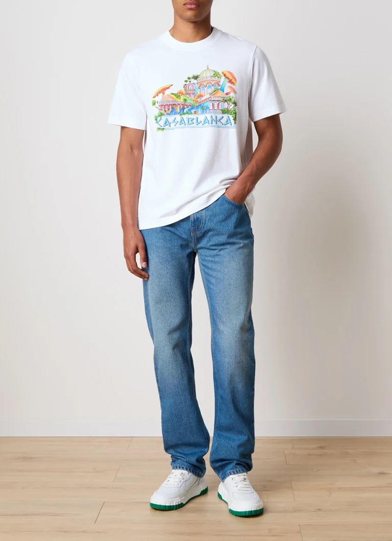 Tricou Casablanca din bumbac organic cu logo imprimat