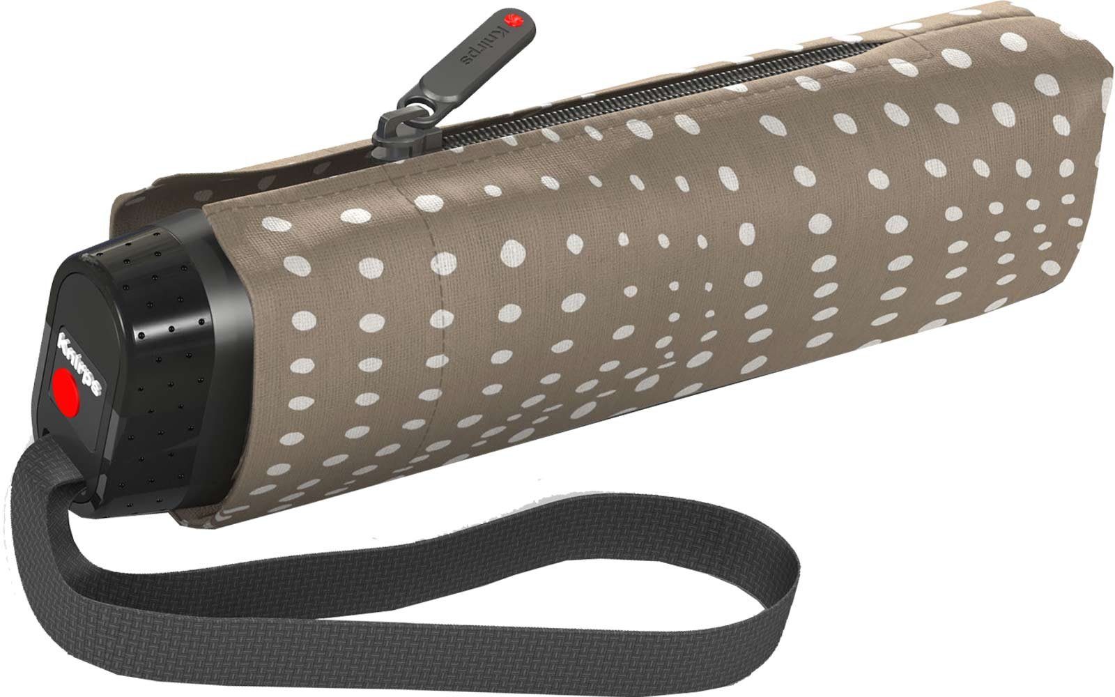 Knirps® Taschenregenschirm leichter, besonders kompakter Schirm für Damen, sehr klein und leicht, ein guter Notfallschirm
