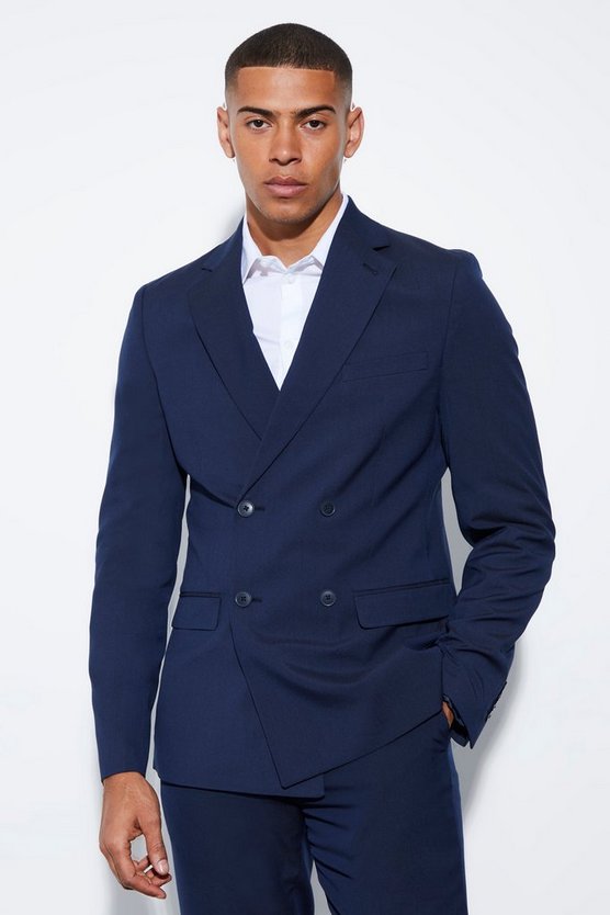 Zweireihige Slim Anzugjacke