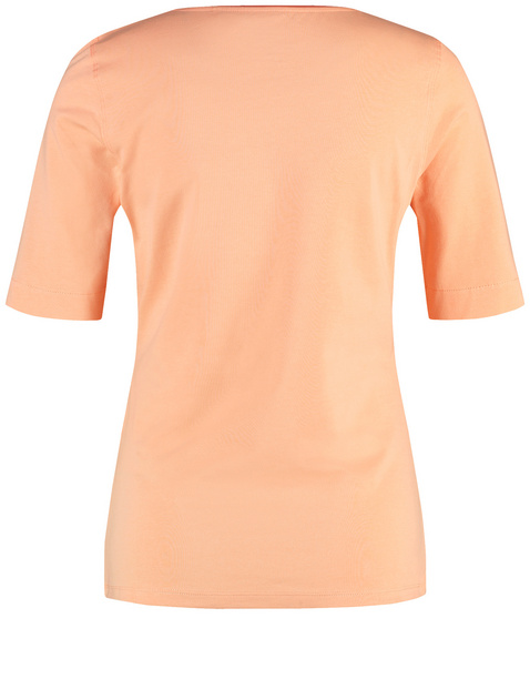 Nachhaltiges T-Shirt mit satiniertem Ausschnitt