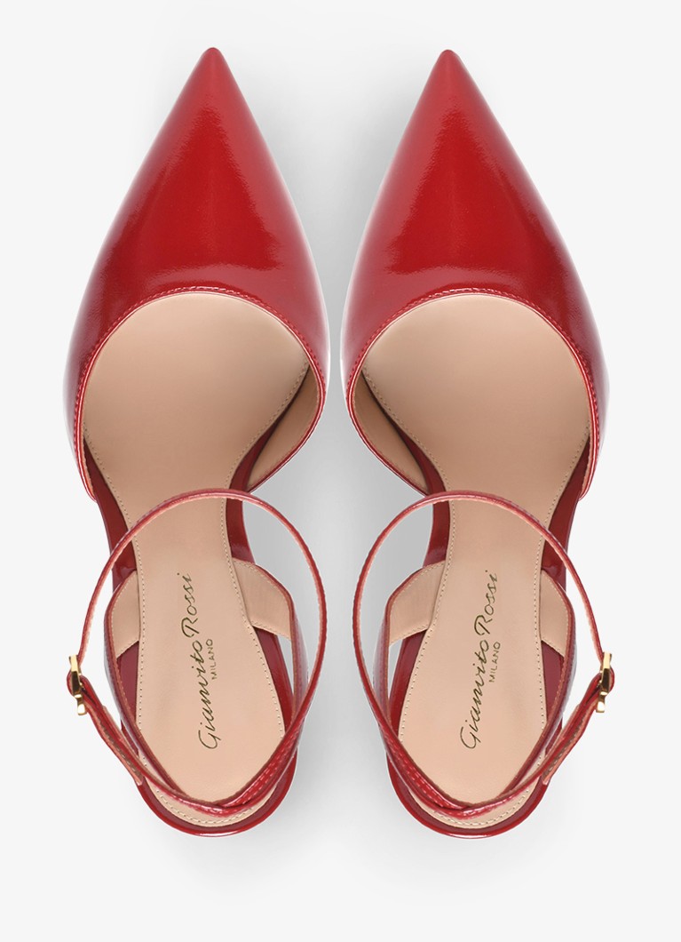 Gianvito Rossi Cara Slingback din piele lacuita