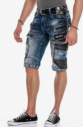 Cipo & Baxx Short CK234 in mehrfarbiger Waschung