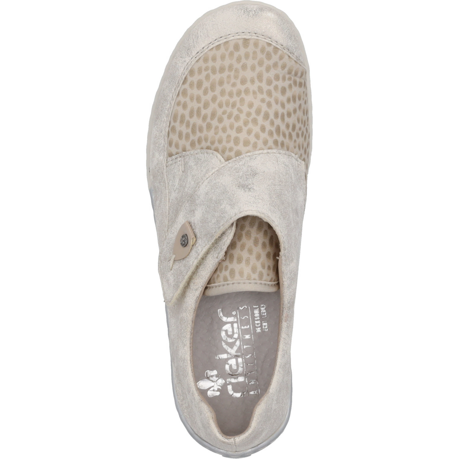 Rieker 48951, Klassische Halbschuhe, Damen, beige-gold/perlcreme/cliff