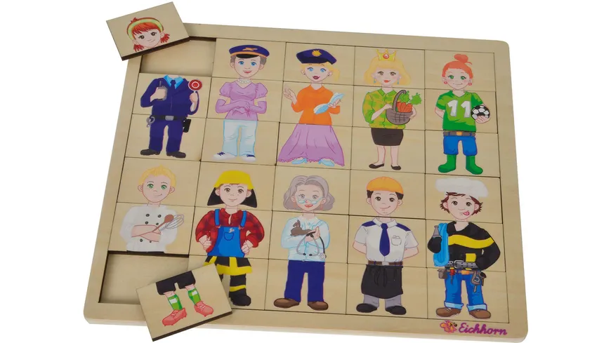 Eichhorn - Einlegepuzzle, Mix und Match, Puzzle mit 30 Steckteilen