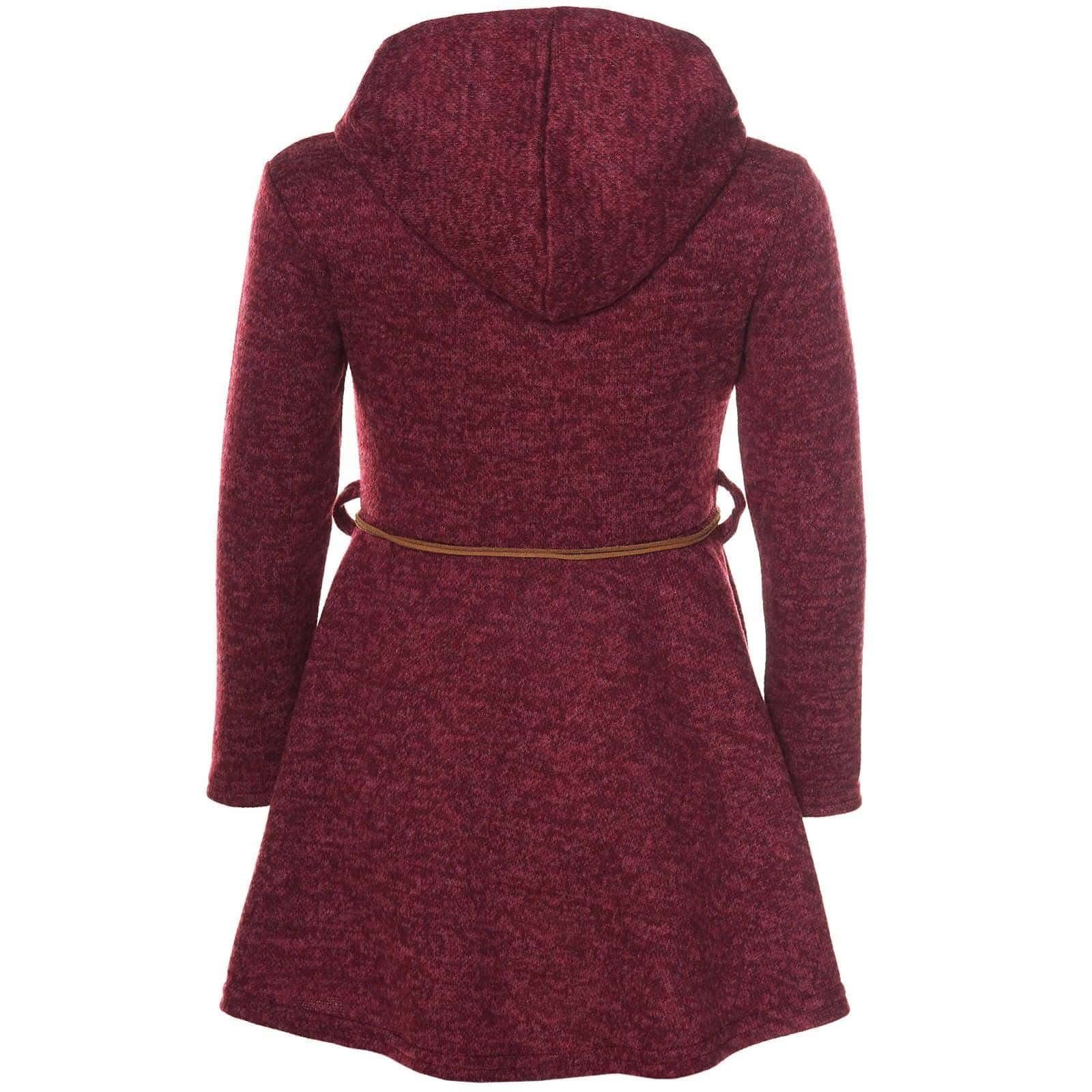 BEZLIT Maxikleid Mädchen Kleid mit Kapuze und Federn Gürtel (1-tlg) Bindegürtel mit Federn und Kunstperlen.