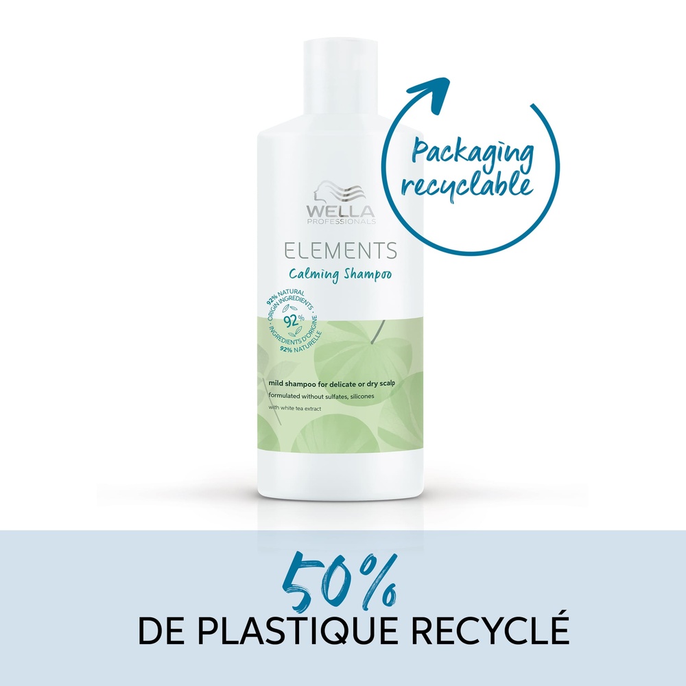 Wella Shampoing Calming Elements Shampoing doux pour cuir chevelu sec oudélicat