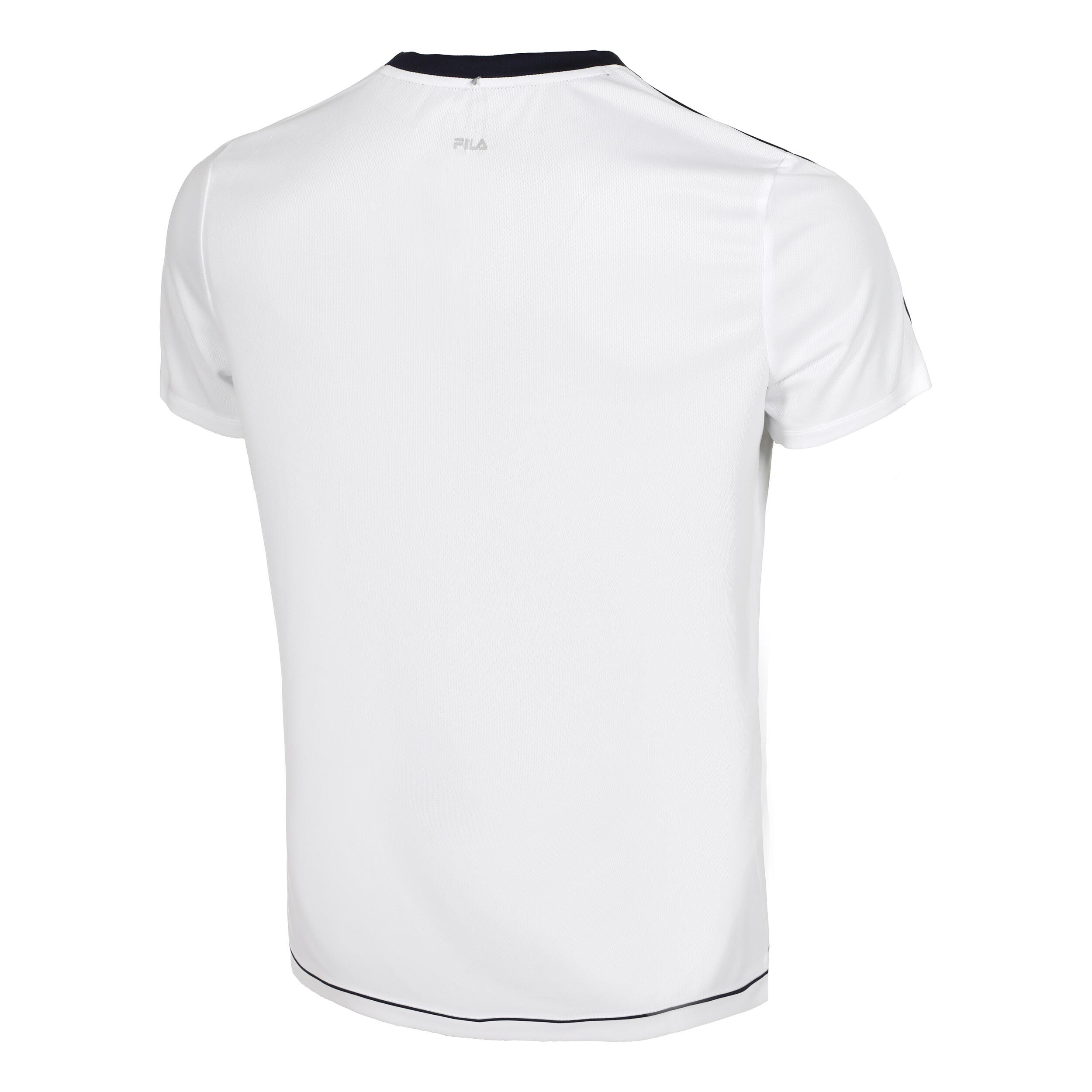 Elias T-Shirt Herren - Weiß, Dunkelblau