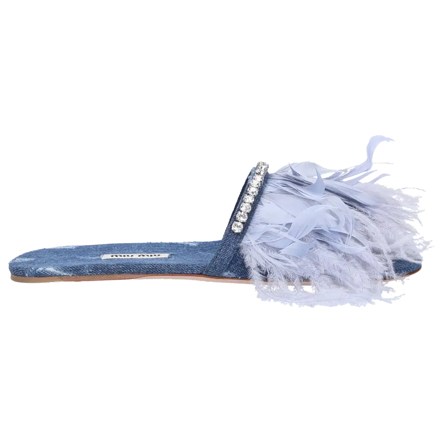 Miu Miu - Sandalen Denim - blau