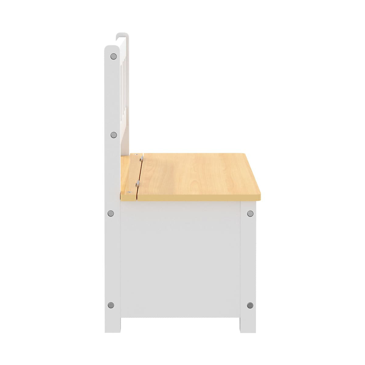 Kinderbank mit Stauraum Weiß und Beige 60x30x55 cm MDF Aufbewahrungsbank