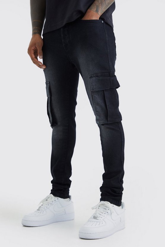 Super Skinny Stretch Cargo-Jeans