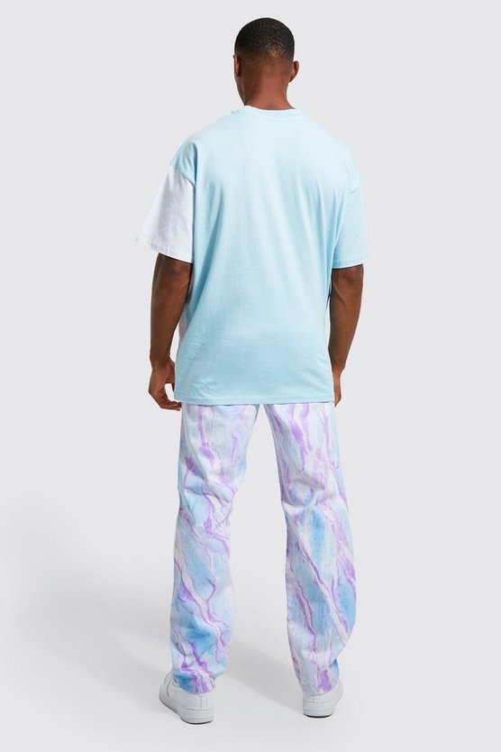 Lockere gemusterte Jeans