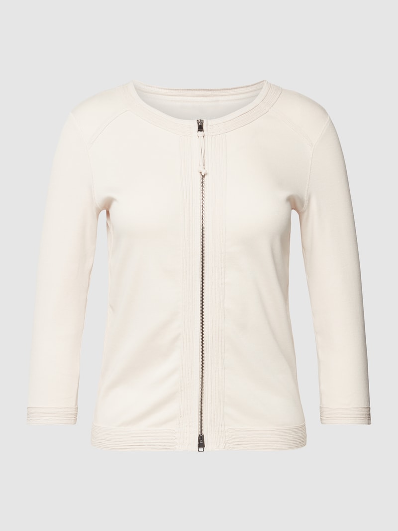 Longsleeve mit Zweiwege-Reißverschluss in hellrosa
