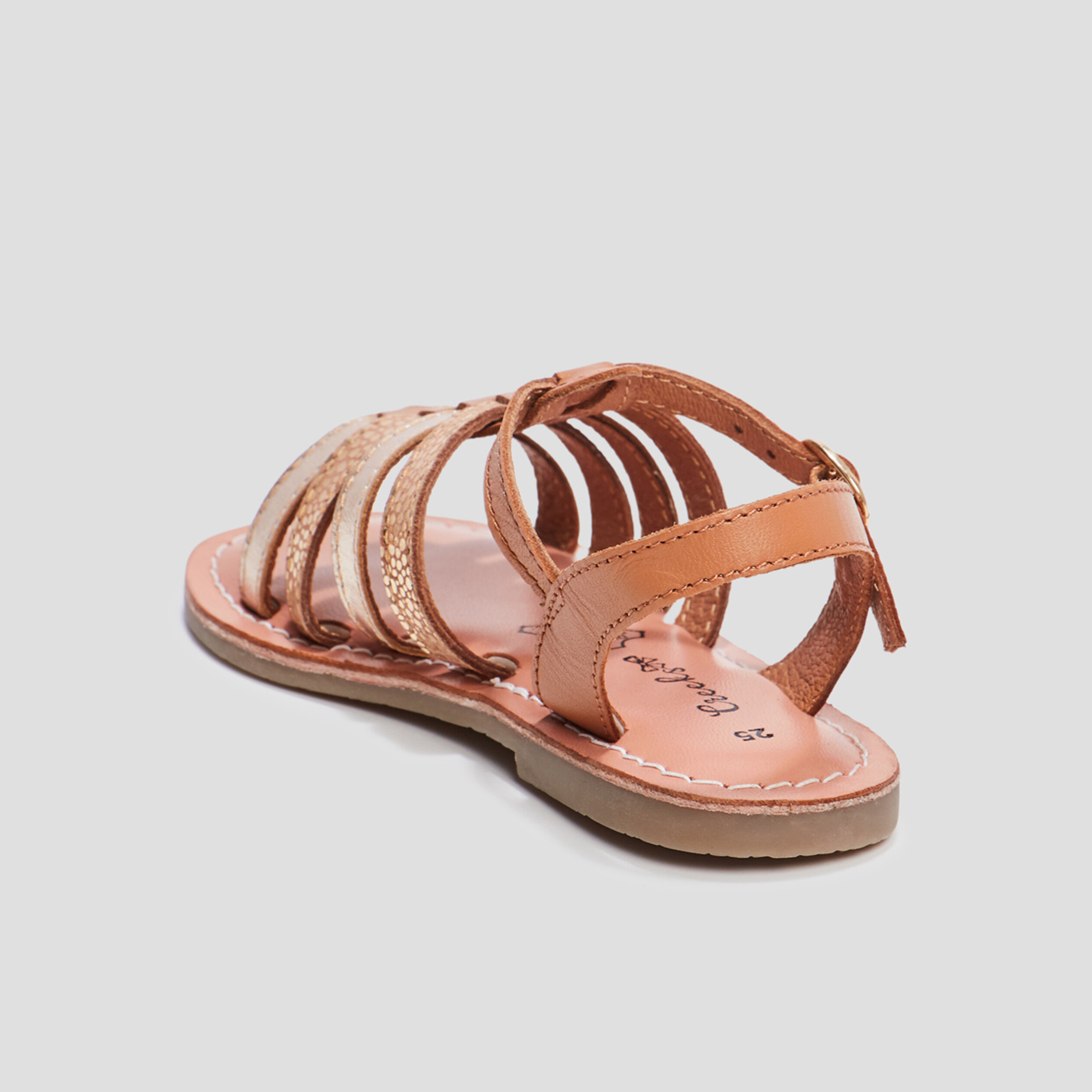 Sandales en cuir Creeks camel fille | La Halle