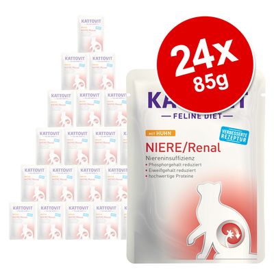 Sparpaket Kattovit Niere/Renal Pouches 24 x 85 g