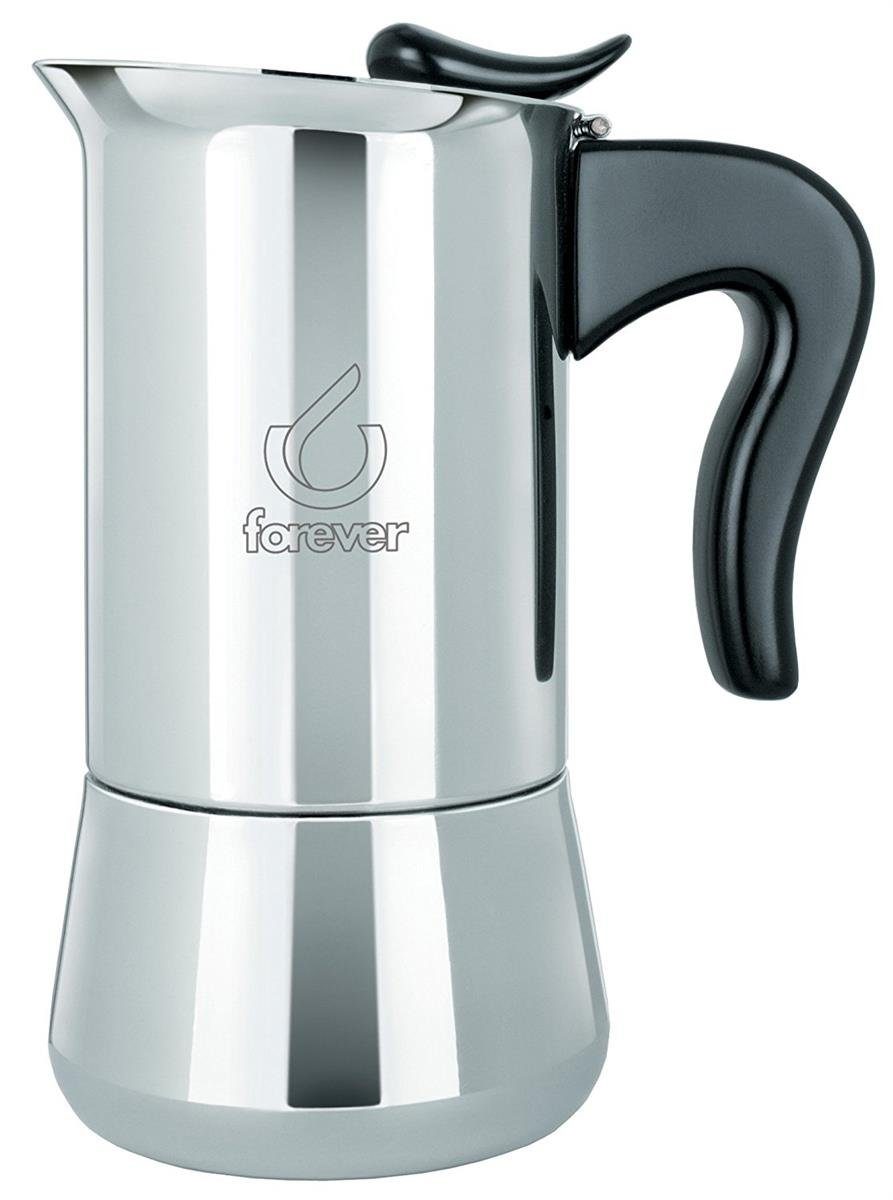 Kelomat Espressokocher forever Espressokocher Miss Splendy 10 Tassen Induktion Edelstahl