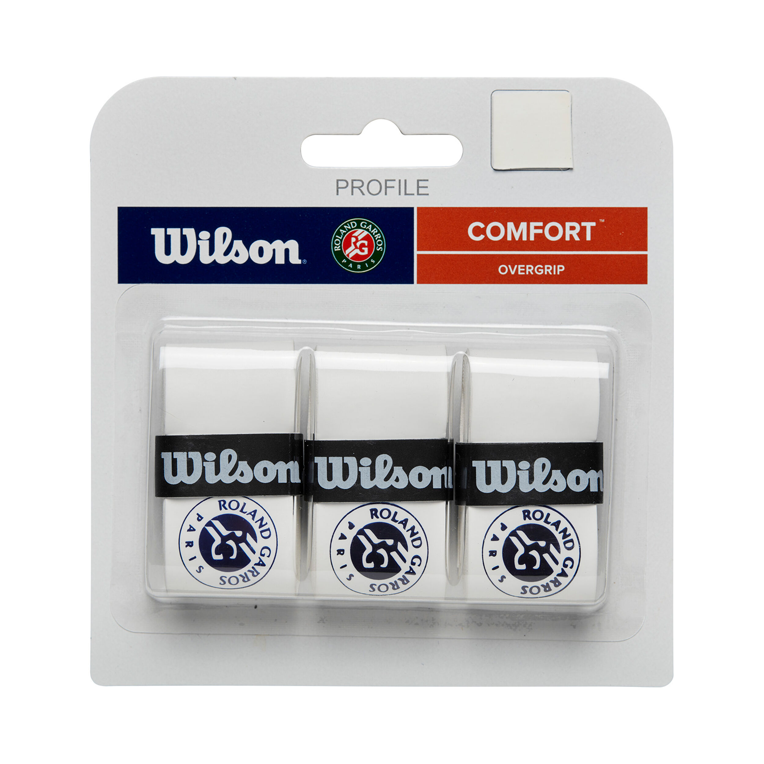 Pro Overgrip Roland Garros 3er Pack - Weiß, Blau