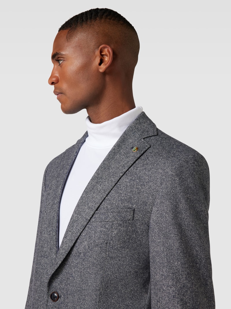 Regular Fit Sakko mit Reverskragen Modell 'Tedrick' in blau