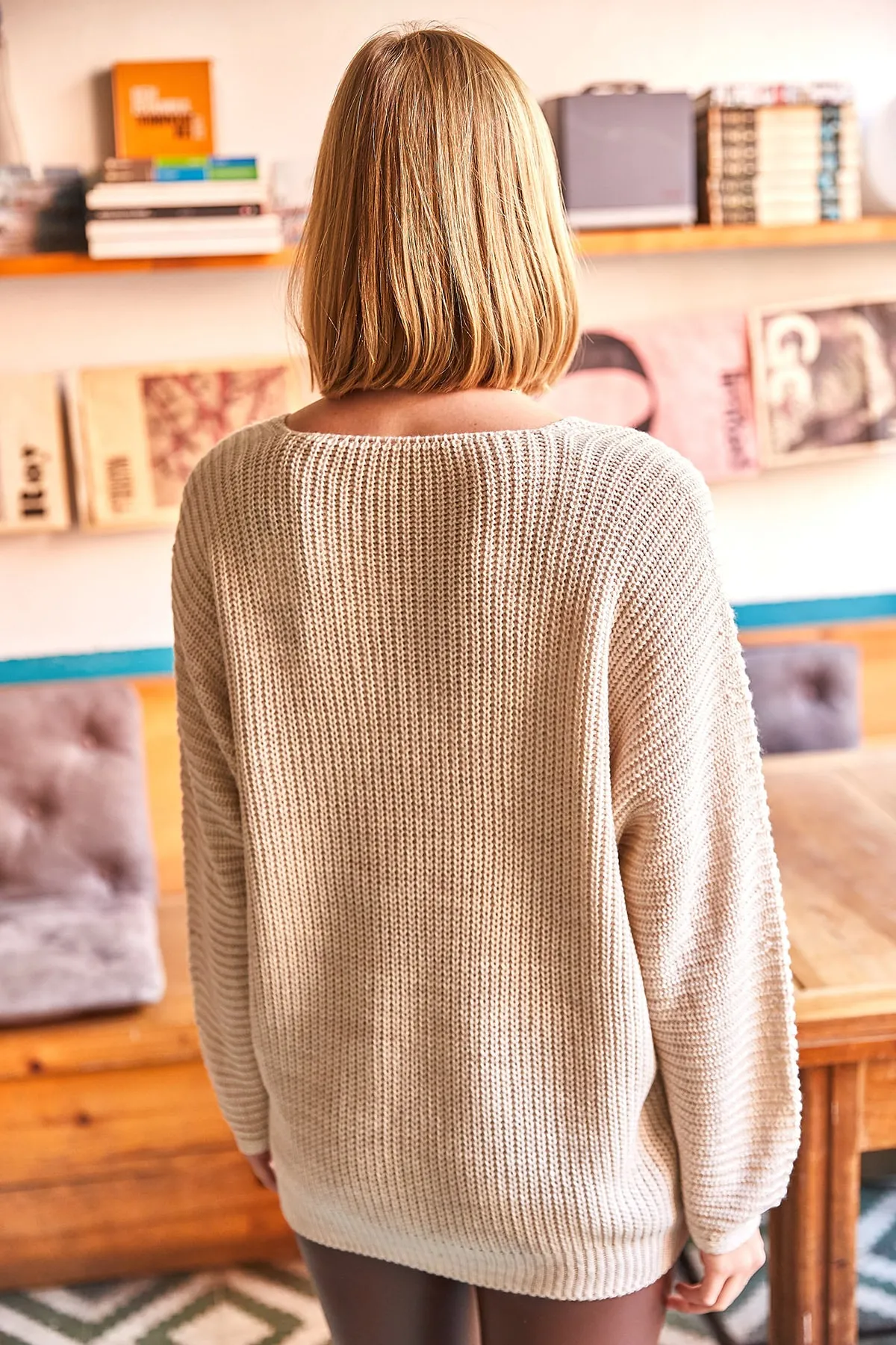 Olalook  Pullover - Beige - Regular Fit