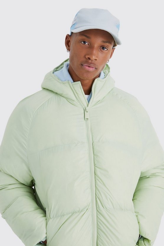 Gesteppte Nylon-Steppjacke mit Kapuze