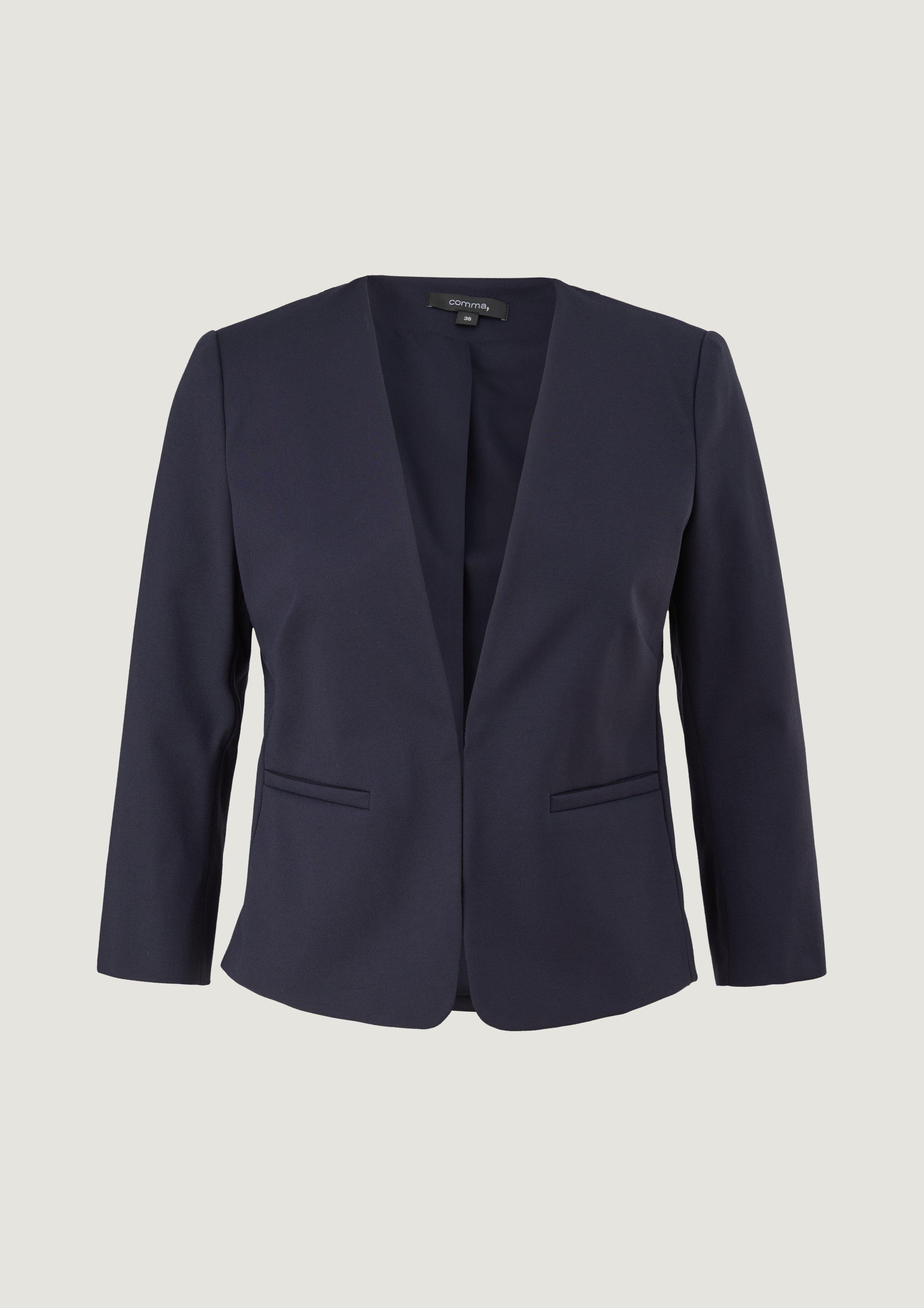 Blazer mit kurzem Schnitt - navy