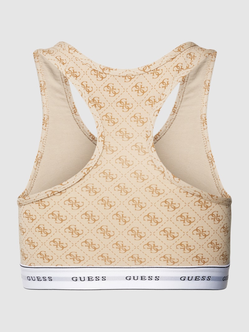 Bralette mit Allover-Muster Modell 'CARRIE' in beige