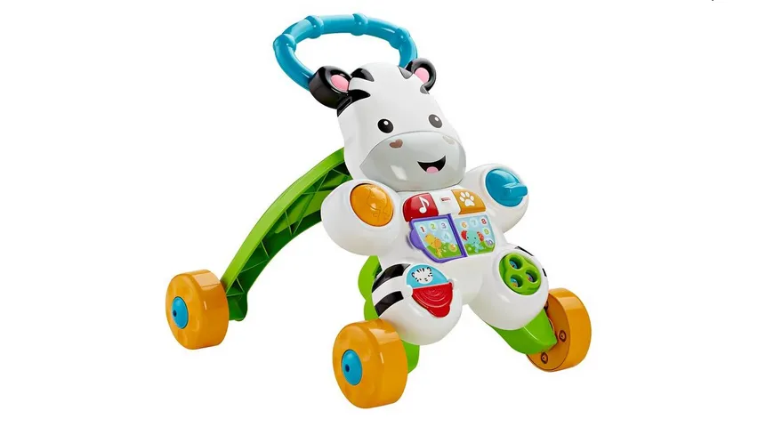 Fisher-Price Lern mit mir Zebra-Lauflernwagen, Baby Lauflernhilfe, Laufwagen