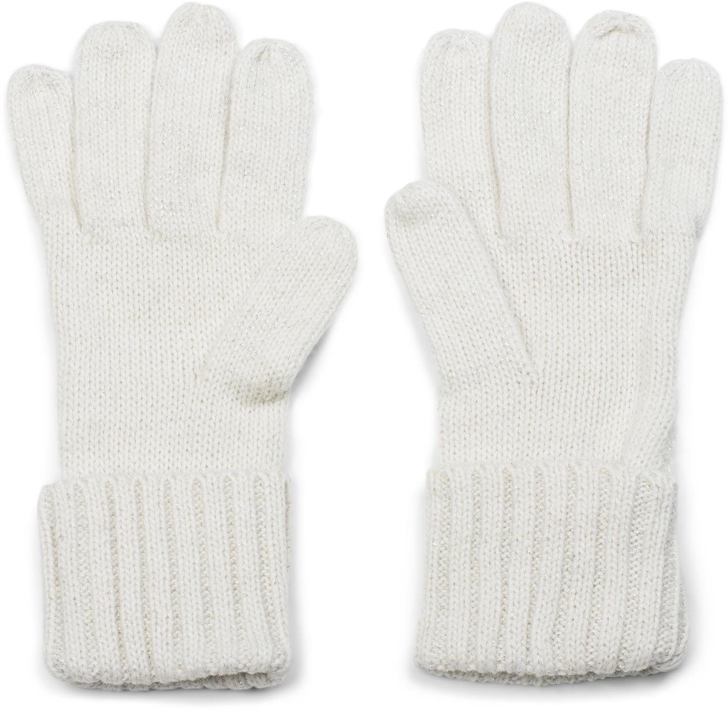 styleBREAKER Strickhandschuhe Strick Handschuhe mit Zopfmuster und Metallic Faden