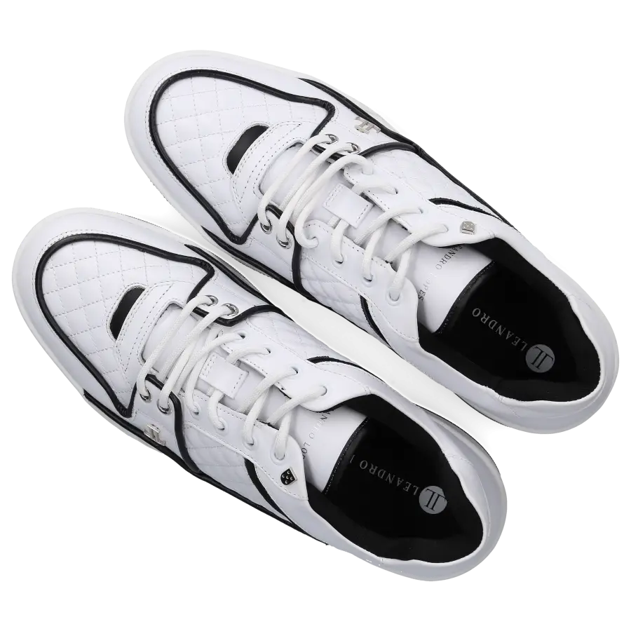 Leandro Lopes - Sneaker low JORDY V Kalbsleder - weiß