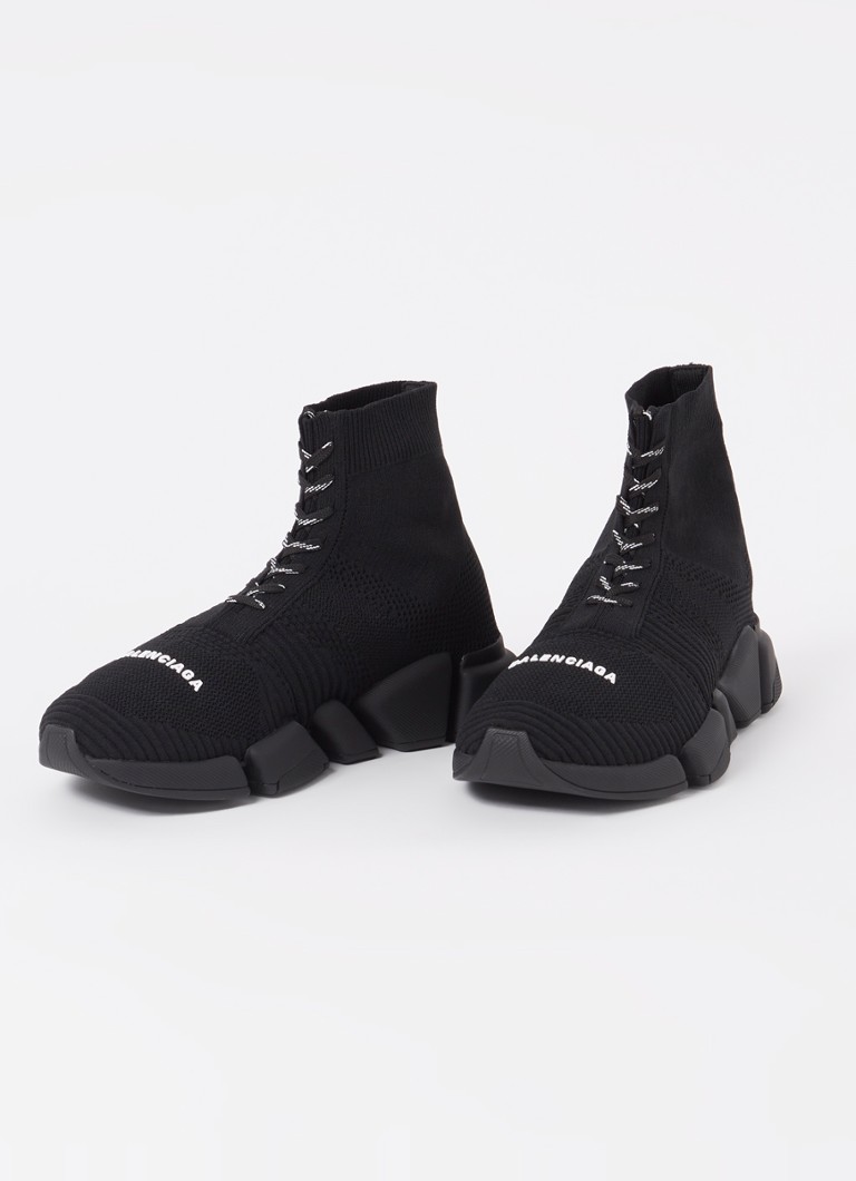 Monochromatyczne trampki Balenciaga Speed 2.0 z cholewką z siateczki