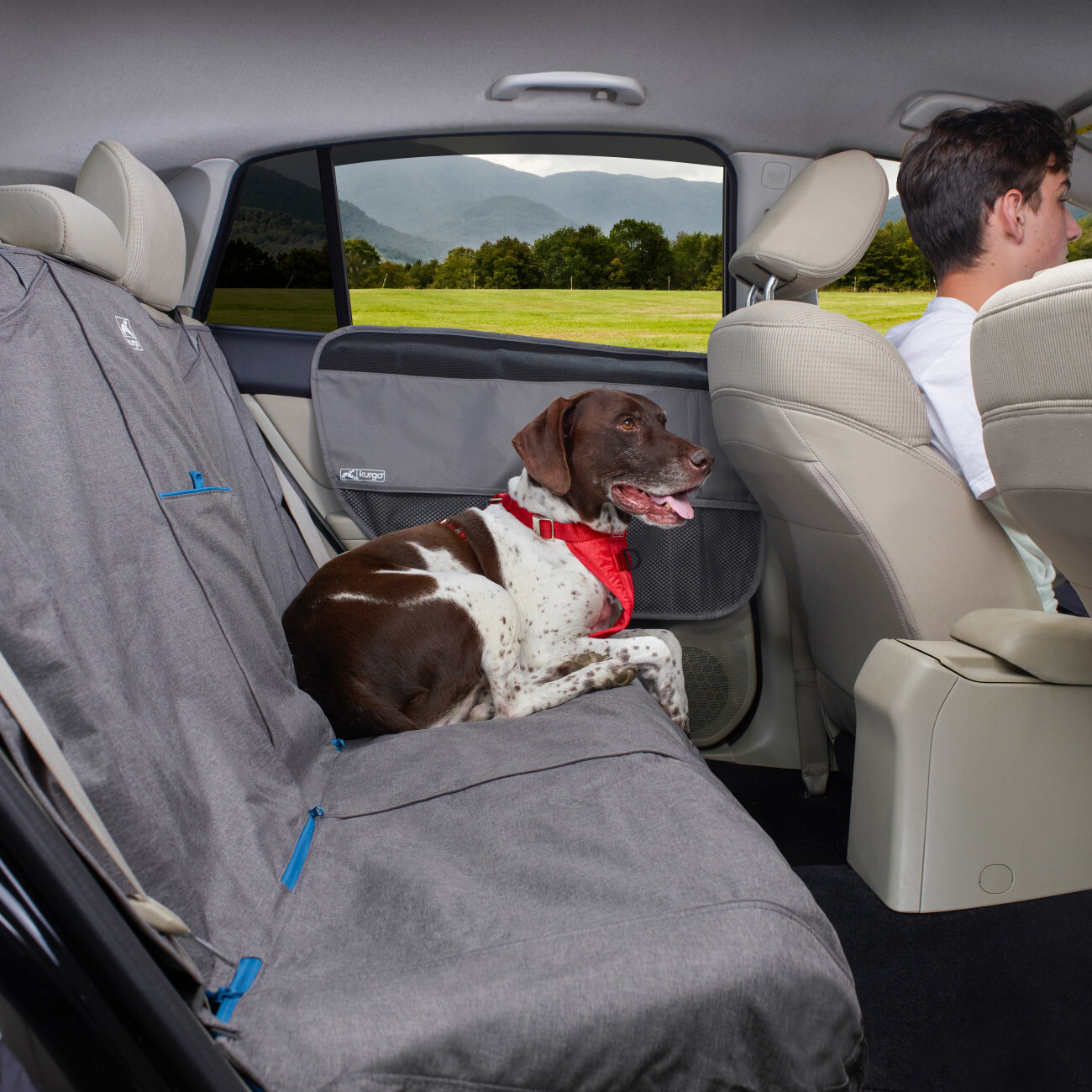 Kurgo Autozubehör Kurgo Anti-Rutsch-Hunde-Autositzbezug, Grau