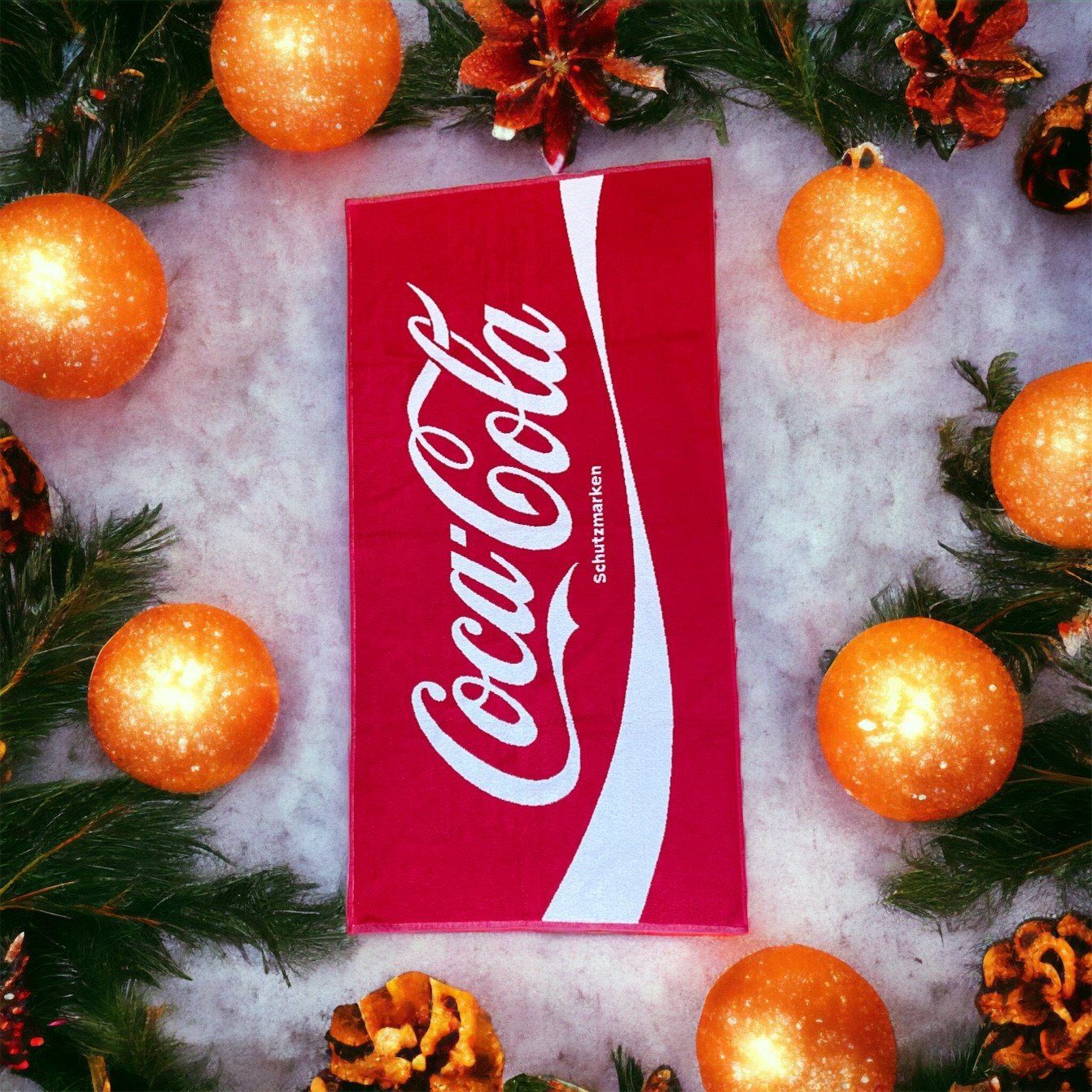COCA COLA Badetuch Original Coca Cola Strandtuch, 100 % Baumwolle, schnell trocknend, saugfähig, und strapazierfähig