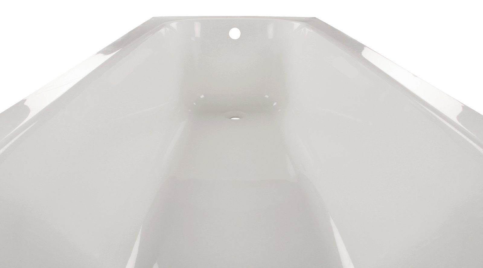 aquaSu Badewanne meLeo, (1-tlg), Weiß, 180 x 80 cm, Acryl, Rechteckbadewanne, 827126