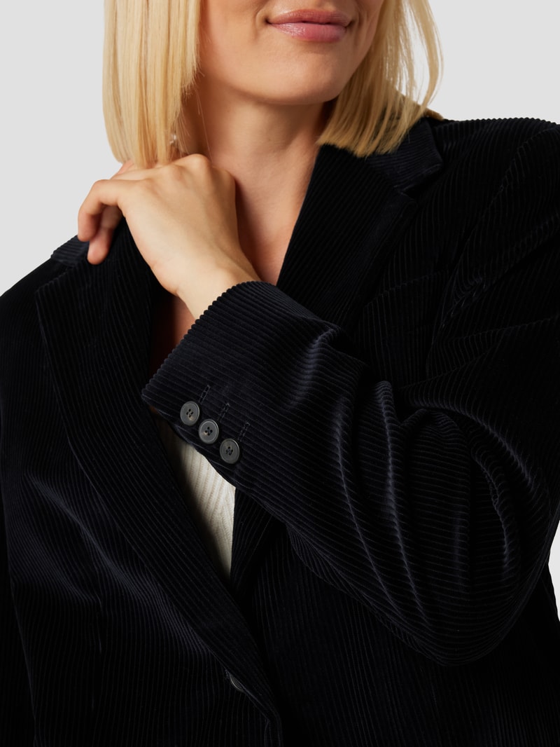 Blazer in Cord-Optik Modell 'Damiana' in marineblau